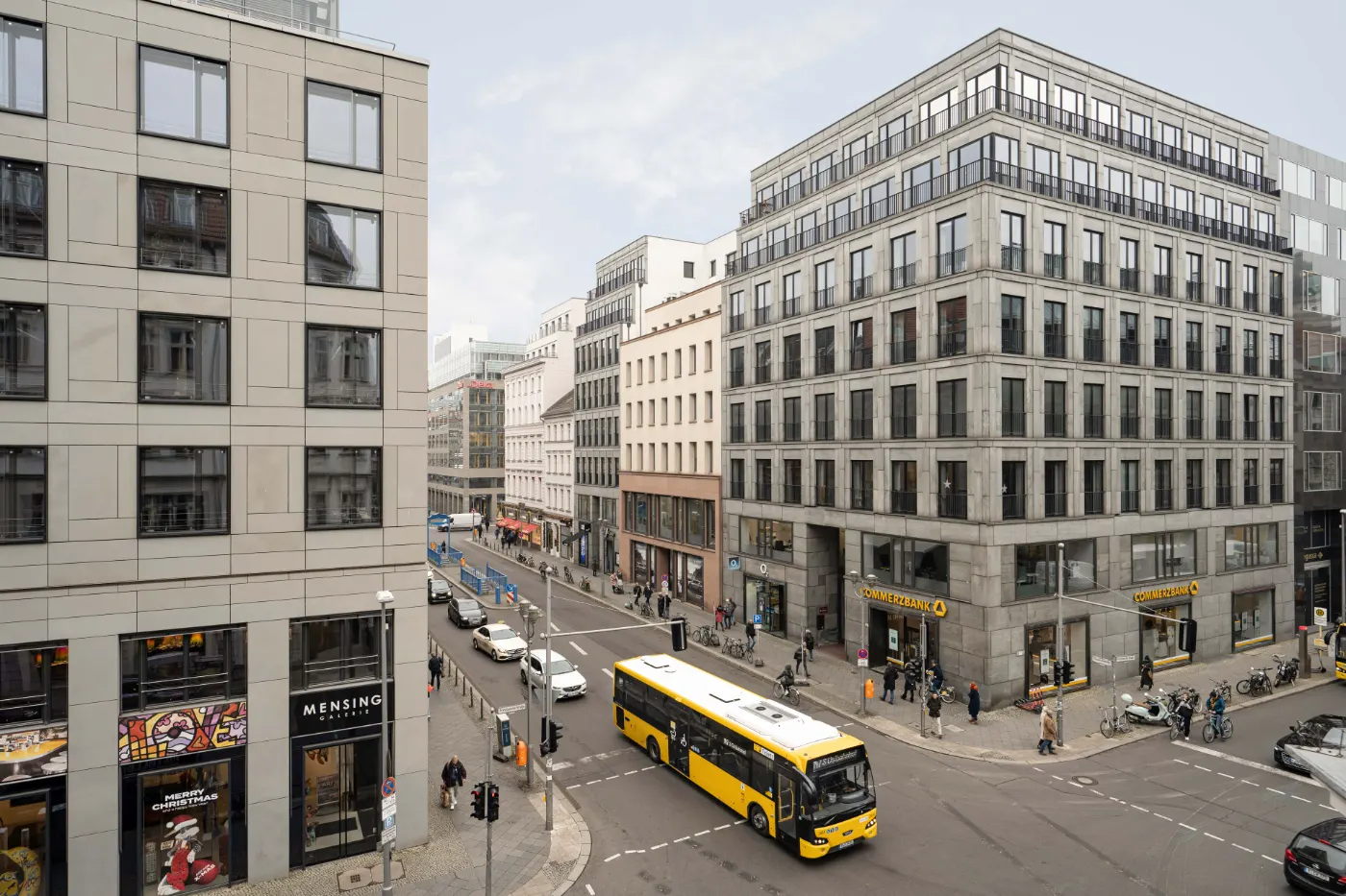 Blick aus dem Büro auf die Friedrichstraße in Berlin-Mitte